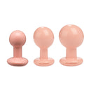 The Classic - Round Butt Plug - 3 Piece Set - Cream
