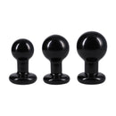 The Classic - Round Butt Plug - 3 Piece Set - Black