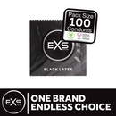 EXS Black Latex Condoms - Préservatifs - 100 Pièces