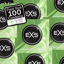 EXS 3 en 1 - Rayé, À pois et Évasé - Préservatifs - 100 Pièces