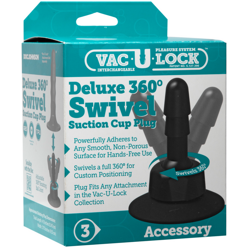 Deluxe 360 Swivel - Butt Plug with Suction Cup - 2 Pieces