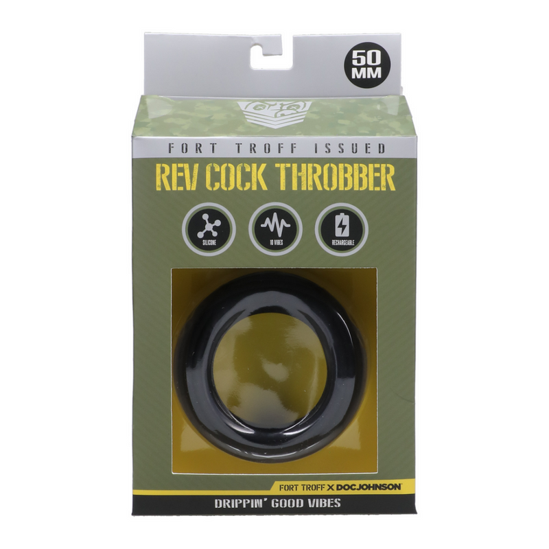 Rev Cock Throbber - Vibrating Cockring - Large - Black