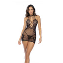 Chemise en résille rose - Taille unique - Noir