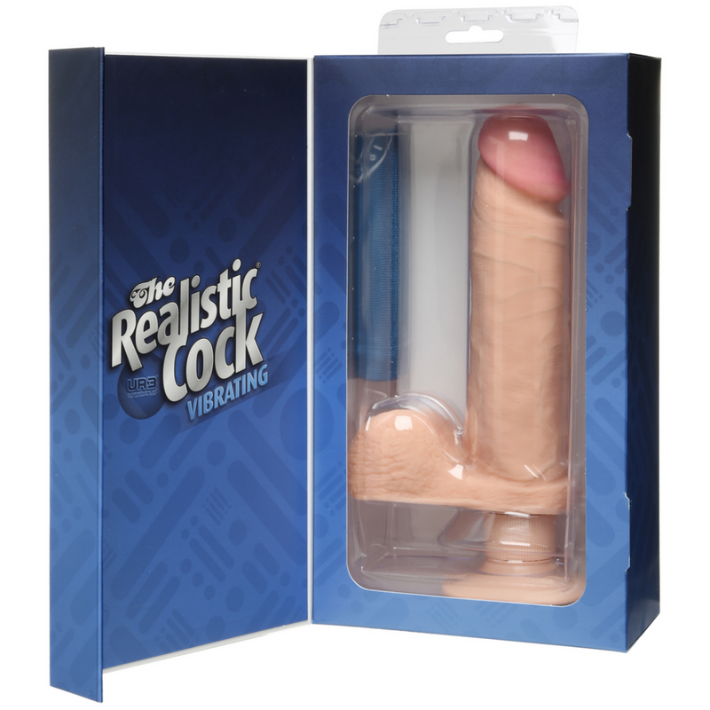 Vibrating Dildo with Balls - 8 / 20 cm