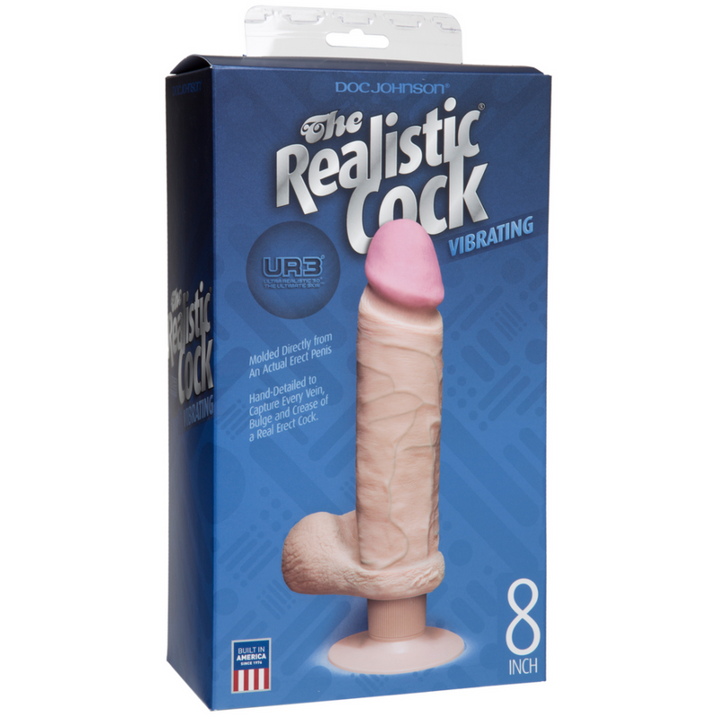 Vibrating Dildo with Balls - 8 / 20 cm