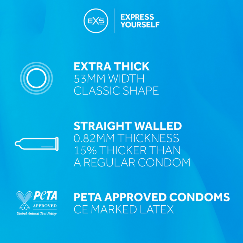 EXS Extra Thick - Préservatifs - 144 Pièces