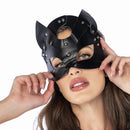 Masque pour les yeux en simili cuir - Taille unique - Noir