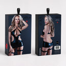 Lola - Robe Garter Wetlook - S/M - Noir