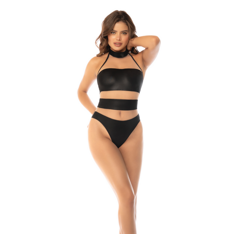 Body Halter - M - Nude/Negro