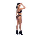 Rock Star - Ensemble de soutien-gorge Balcolonette deux pièces - L/XL - Noir effet mouillé