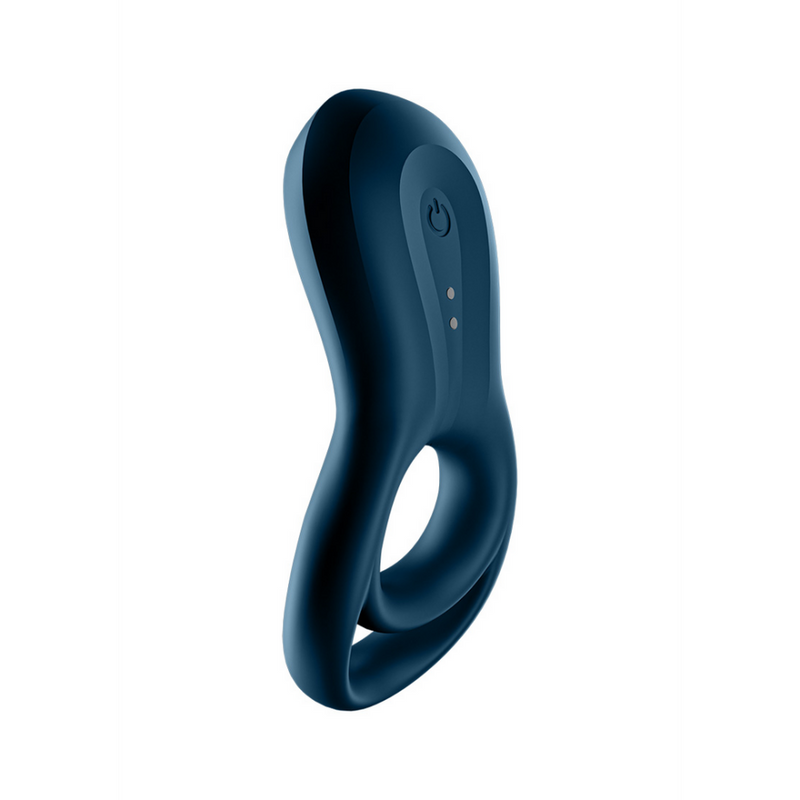 Epic Duo Ring - Double Ring Vibrating Cockring - Dark Blue