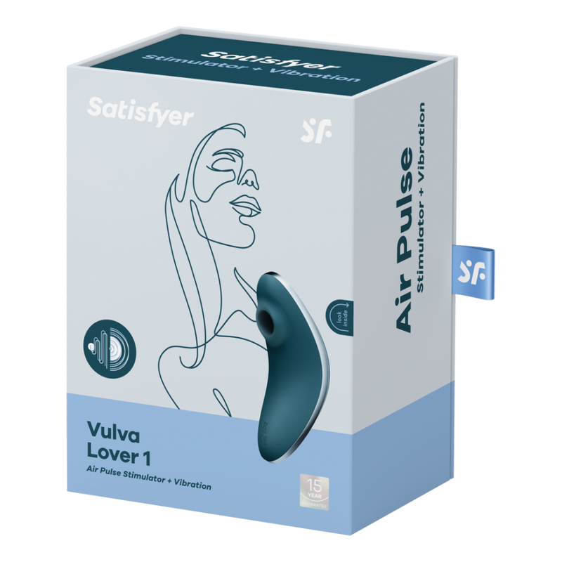 Vulva Lover 1 - Double Air Pulse Vibrator - Blue