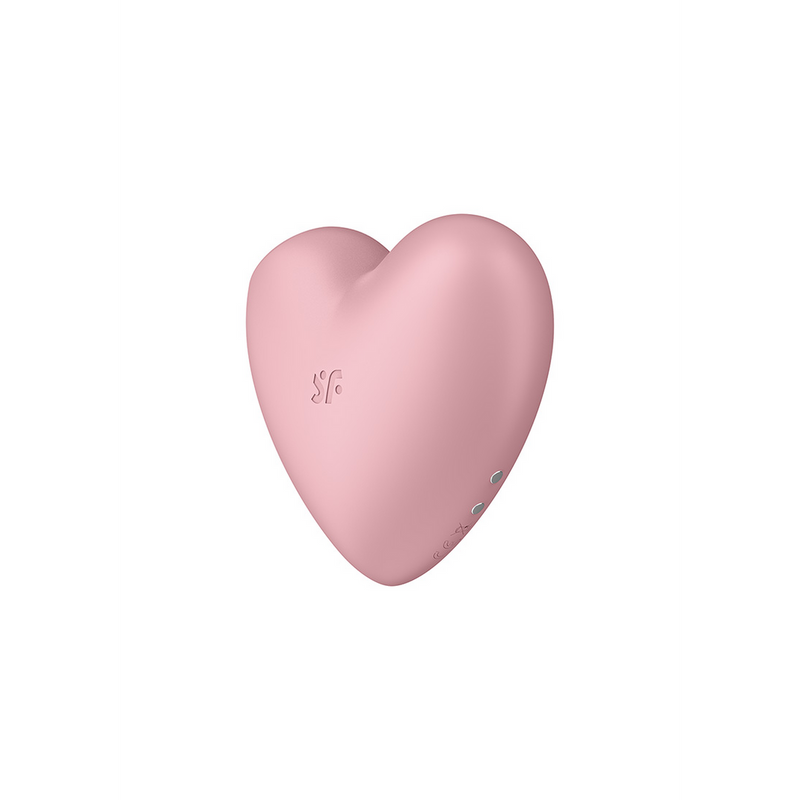 Cutie Heart - Air Pulse Stimulator and Vibration - Light Red