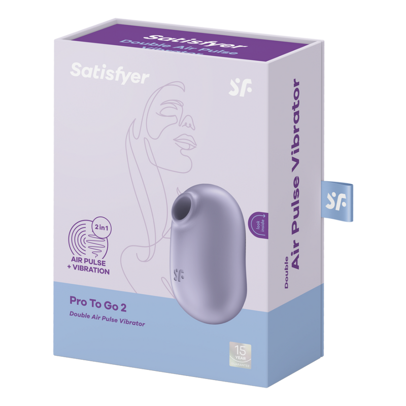 Pro to Go 2 - Double Air Pulse Vibrator - Violet