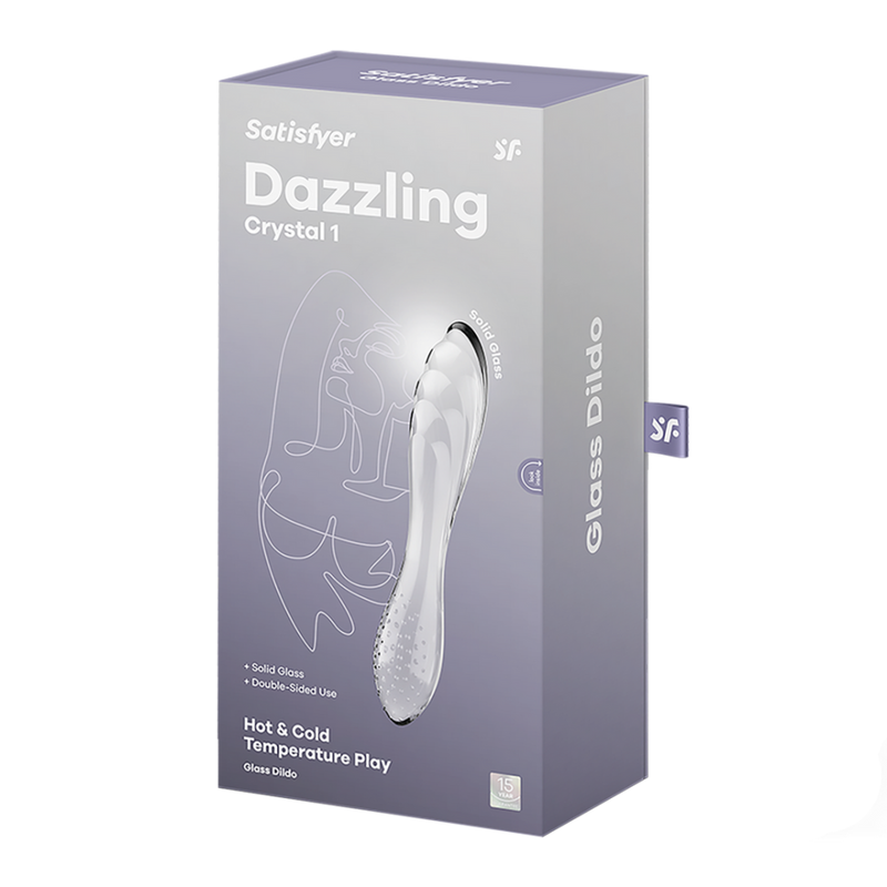 Dazzling Crystal 1 - Glass Dildo - Transparent