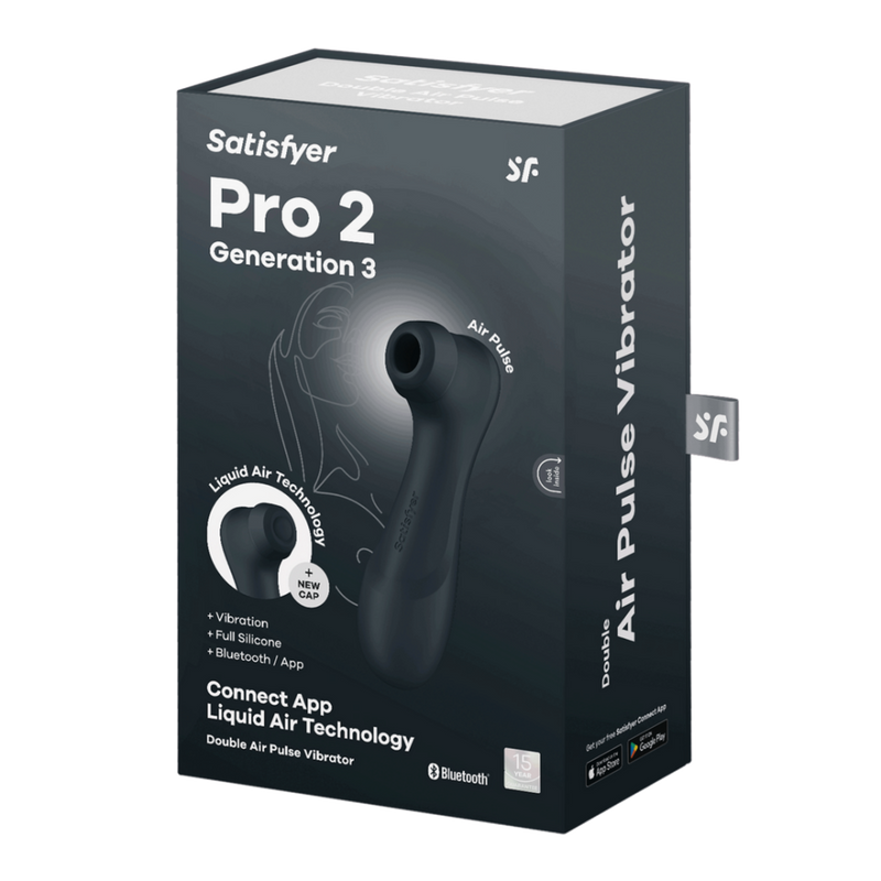 Pro 2 Génération 3 - Double Air Pulse Vibrator - Liquid Air et Connect App - Noir