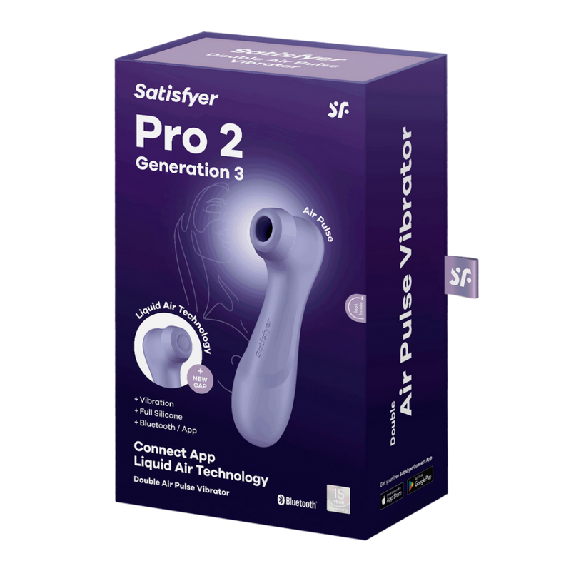 Pro 2 Generation 3 - Double Air Pulse Vibrator - Liquid Air and Connect App - Lila