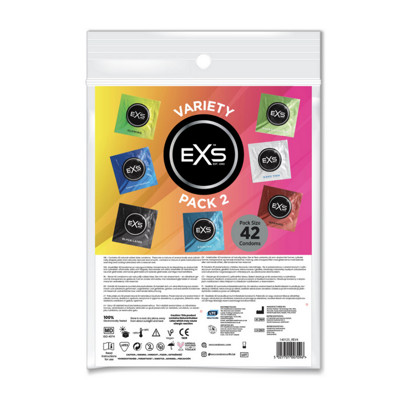 EXS Variety Pack 2 - Préservatifs - 42 Pièces