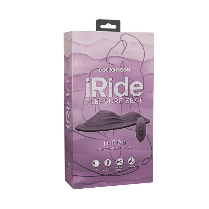 iRide Pleasure Seat - Throb - Rechargeable avec Télécommande Sans Fil - Dusty Purple