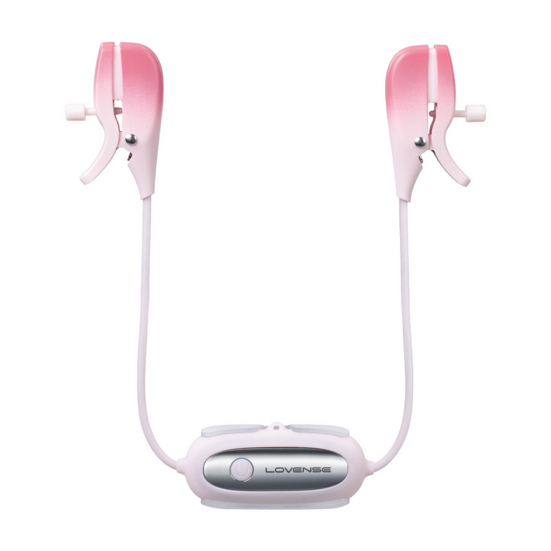 Gemini - Pinces à mamelons vibrantes contrôlées par application - Rose
