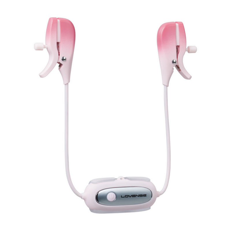 Gemini - Pinces à mamelons vibrantes contrôlées par application - Rose