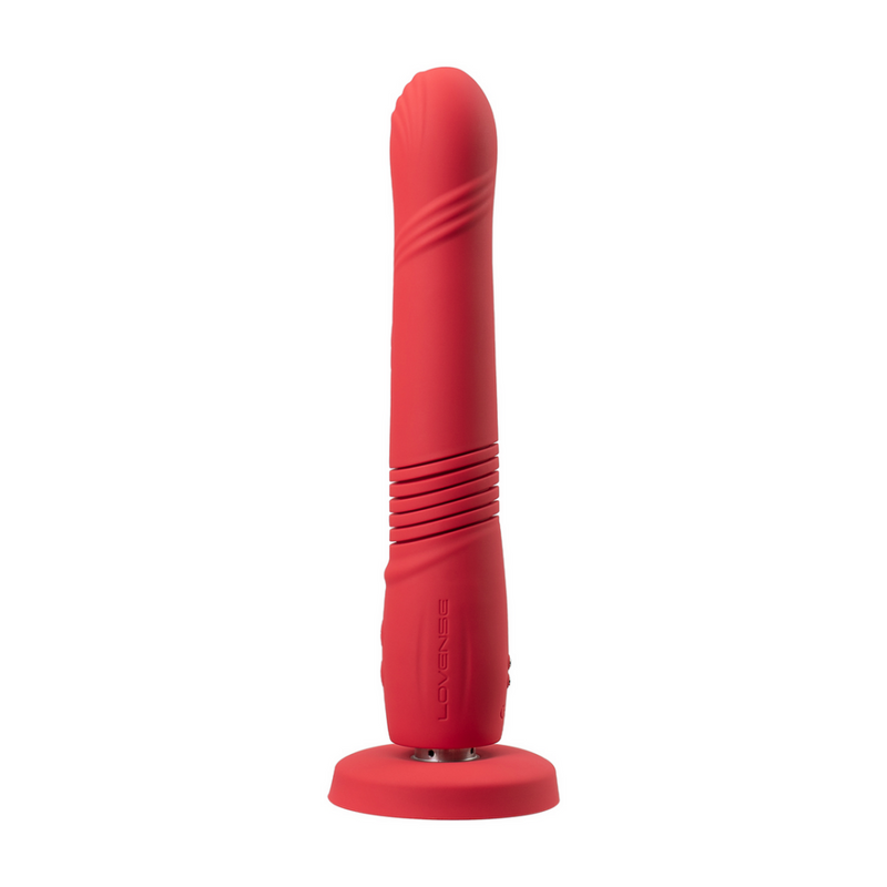 Gravity - Dildo vibrant et thrusting automatique contrôlé par application - Rouge