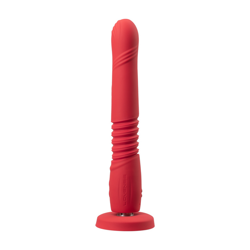 Gravity - Dildo vibrant et thrusting automatique contrôlé par application - Rouge