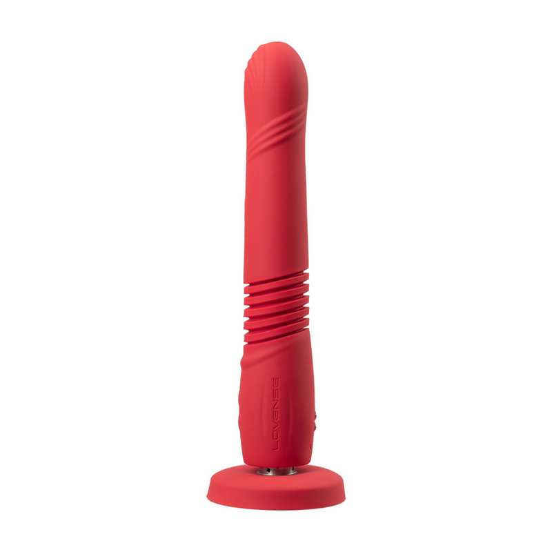 Gravity - Dildo vibrant et thrusting automatique contrôlé par application - Rouge