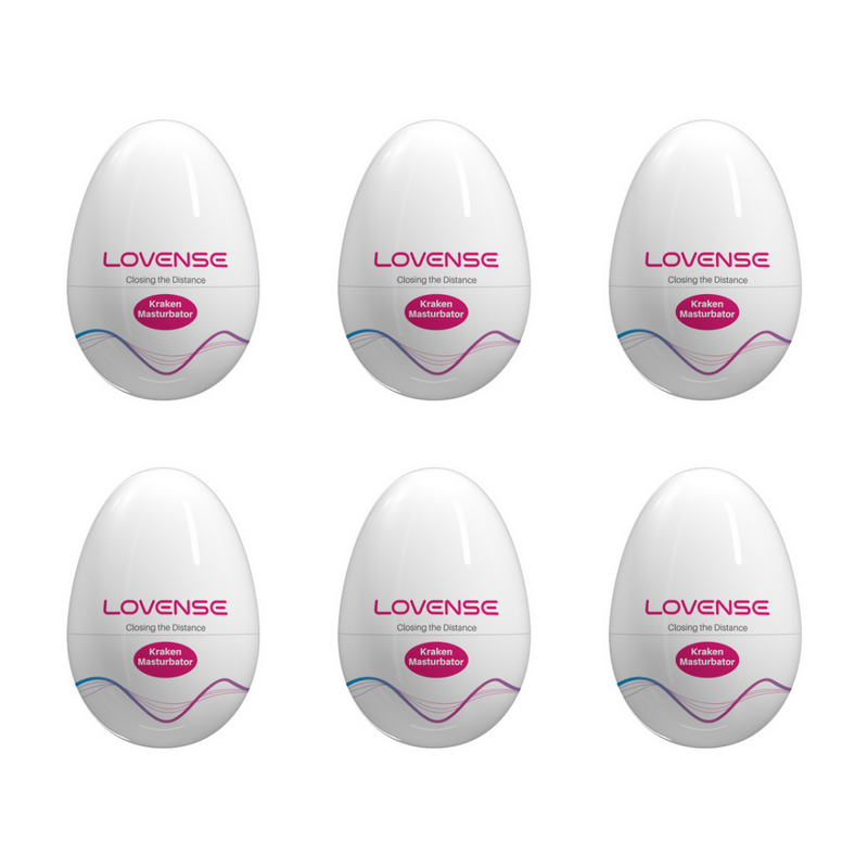Kraken - Pack de 6 - Masturbateur en œuf doux et extensible - Blanc