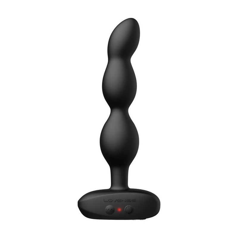 Ridge - Perles anales vibrantes et rotatives contrôlées par application - Noir
