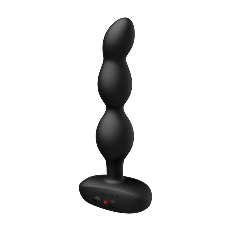 Ridge - Perles anales vibrantes et rotatives contrôlées par application - Noir