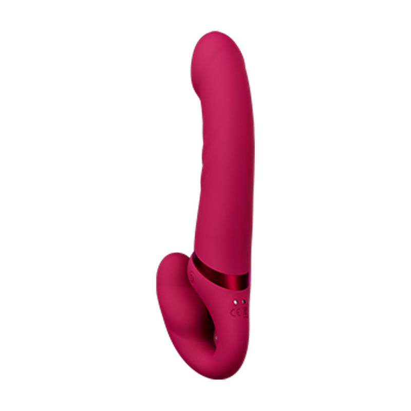 Lapis - Harnais vibrant à double extrémité contrôlé par application - Rouge