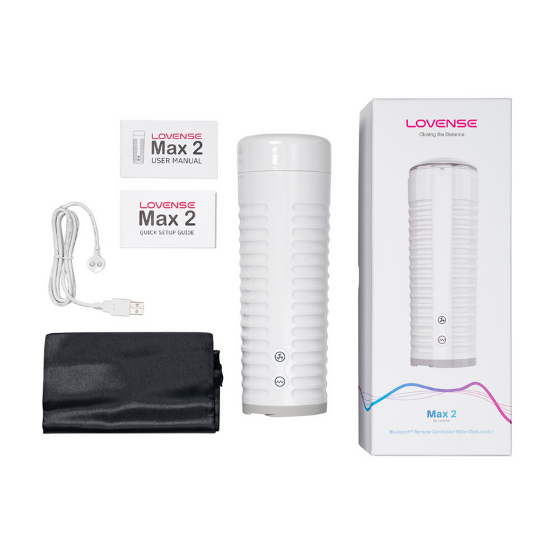 Max 2 - Masturbateur masculin contrôlé par application Bluetooth - Blanc