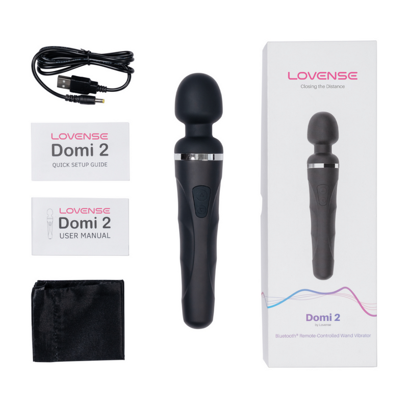 Domi 2 - Mini masseur à baguette contrôlé par application Bluetooth - Noir