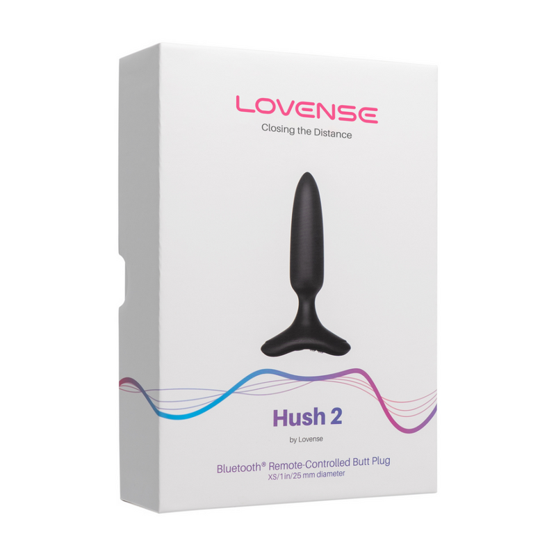 Hush 2 - Plug anal vibrant contrôlé par application - 1 / 2,5 cm - Noir