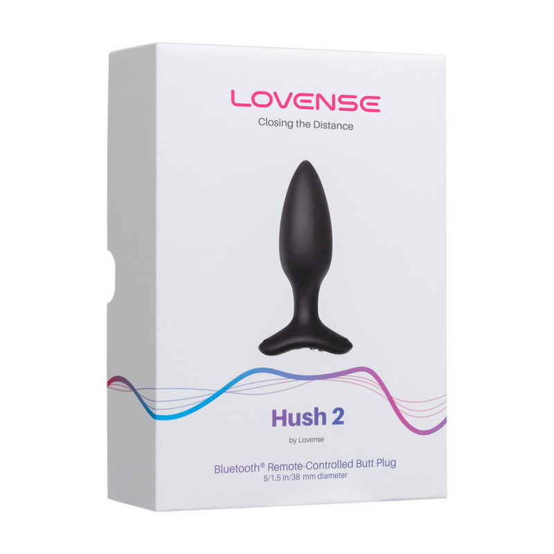 Hush 2 - Plug anal vibrant contrôlé par application - 1,5 / 3,8 cm - Noir