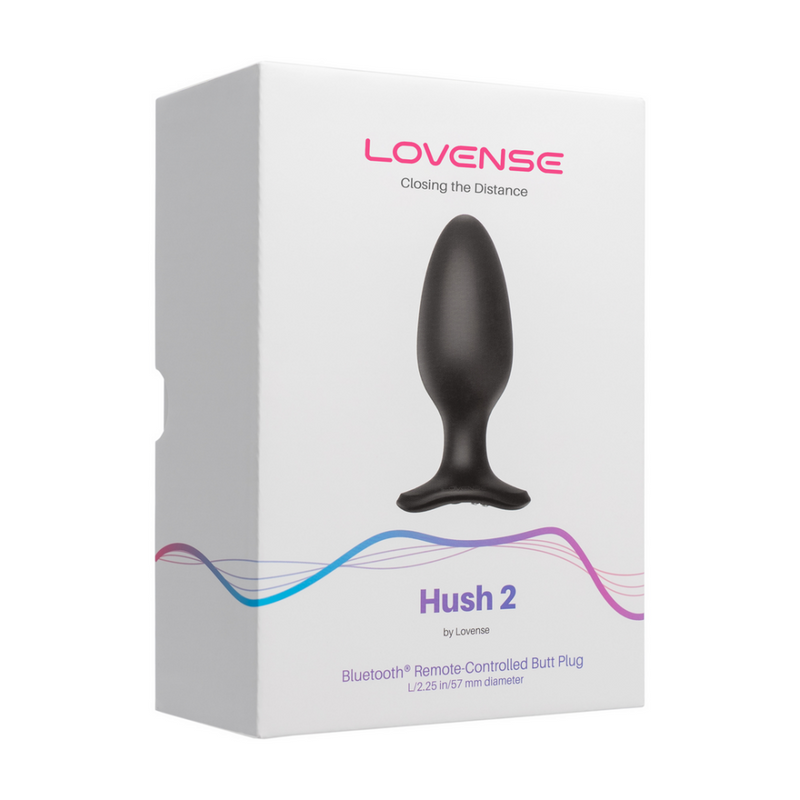 Hush 2 - Plug anal vibrant contrôlé par application - 2,25 / 5,7 cm - Noir