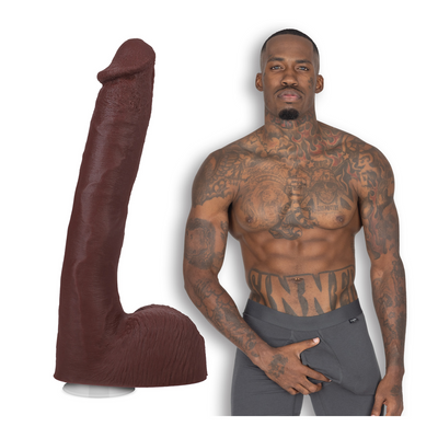 Pression - Dildo réaliste ULTRASKYN - 10 / 25 cm - Chocolat