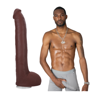 Hollywood Cash - Dildo réaliste ULTRASKYN - 11 / 29 cm - Chocolat