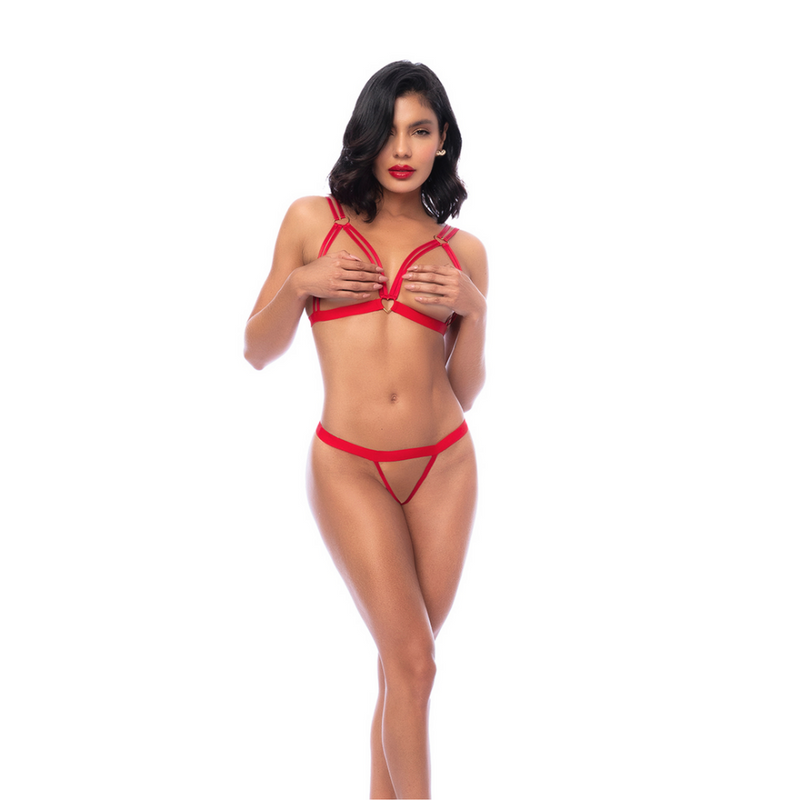 Heartstroke - Conjunto de Dos Piezas - S/M - Rojo
