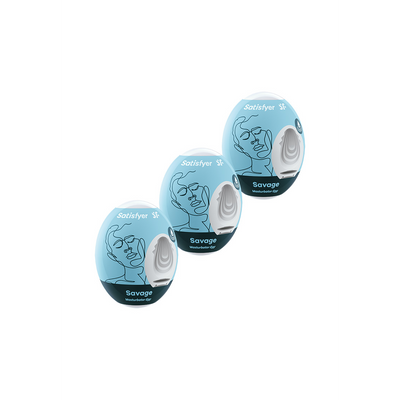 Savage - Masturbator Egg Set - 3 Pieces - Light Blue