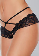 Culotte ouverte avec bande en dentelle croisée - Taille unique