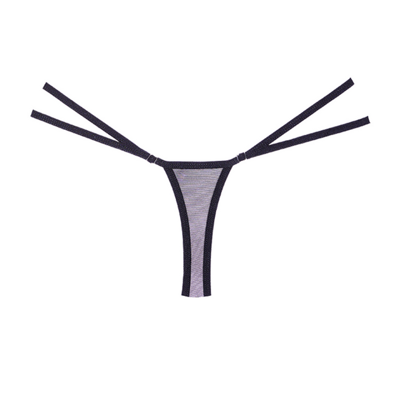 String en dentelle et mesh - Taille unique - Noir