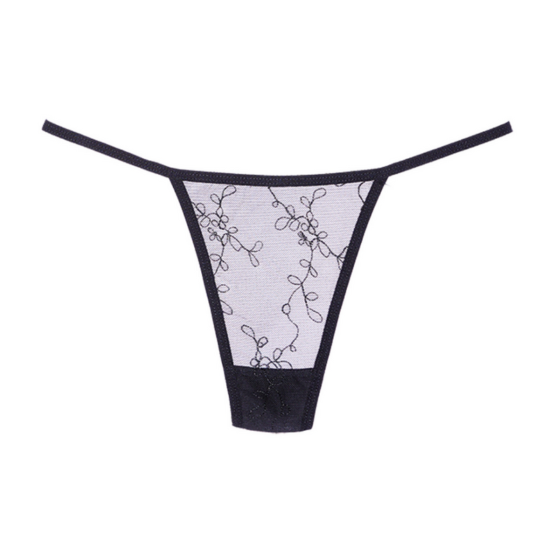 String en maille - Taille unique - Noir