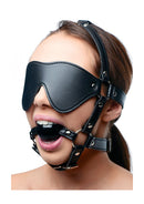 Masque oculaire avec harnais et boule de bâillon