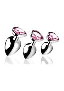Set de plugs anaux Pink Heart - 3 pièces