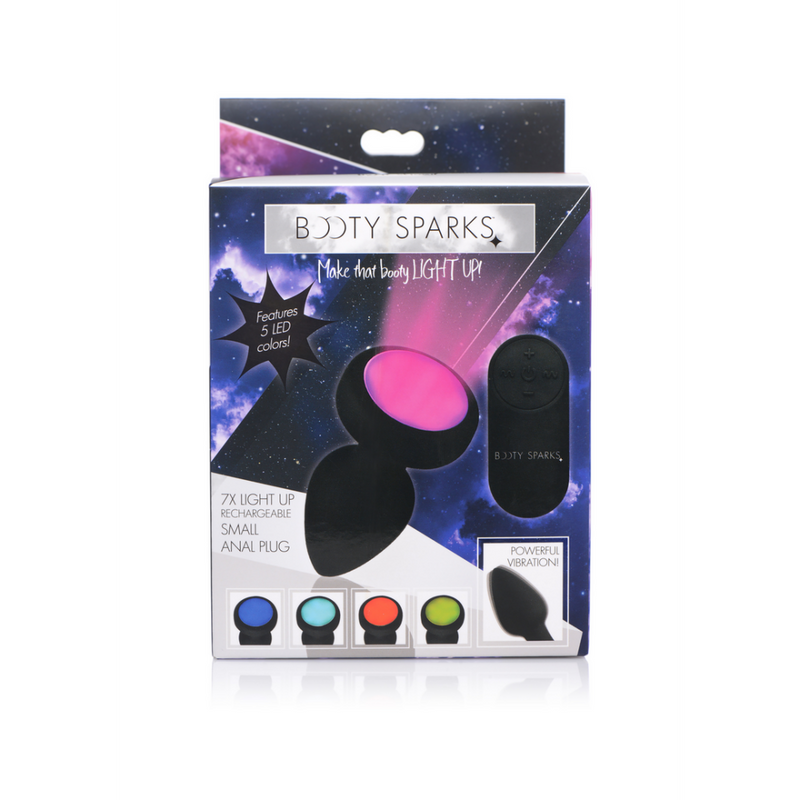 Silicone Vibrating LED Plug - Small