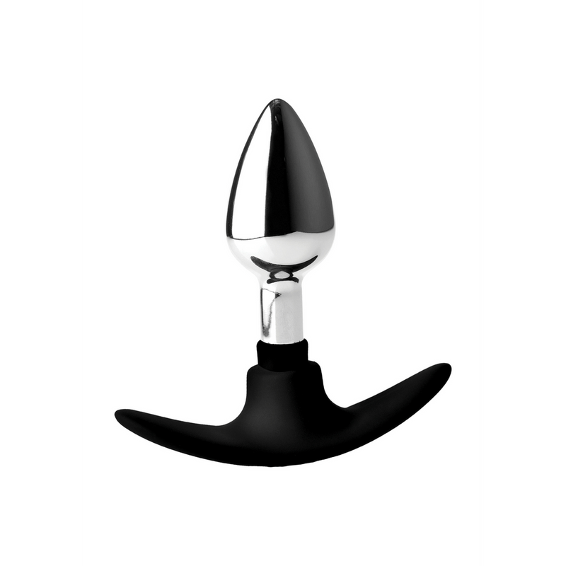 Dark Invader - Metal and Silicone Anal Plug - Small