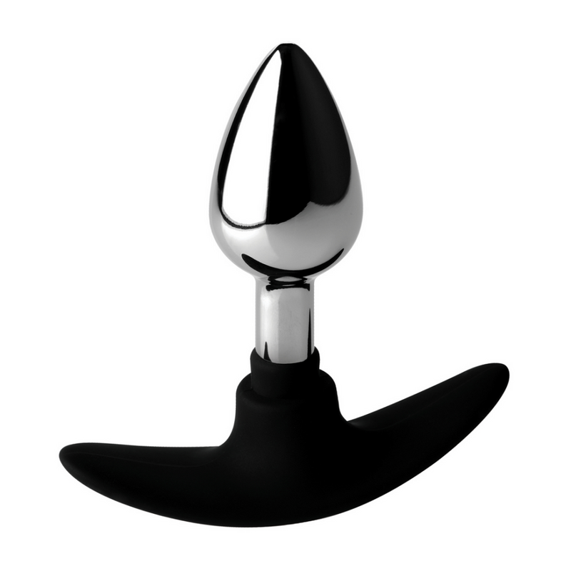 Dark Invader - Metal and Silicone Anal Plug - Small