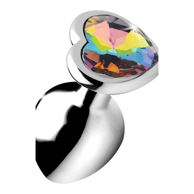 Rainbow Prism - Heart Butt Plug - Medium